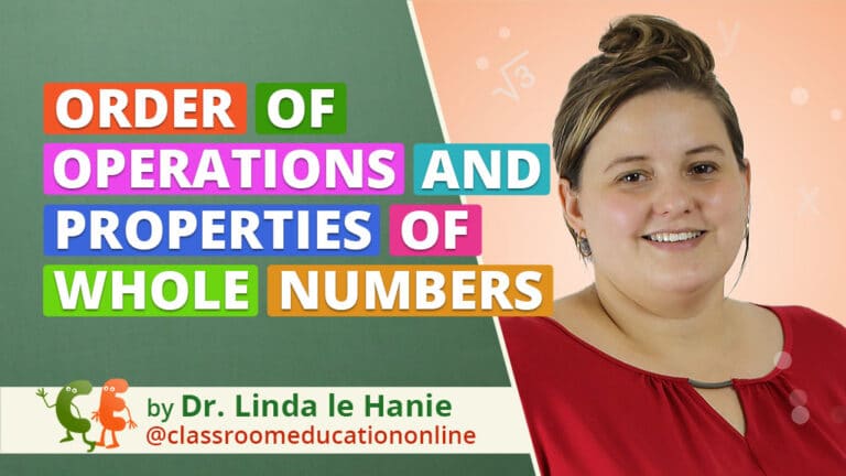 Order of operations & properties of whole numbers